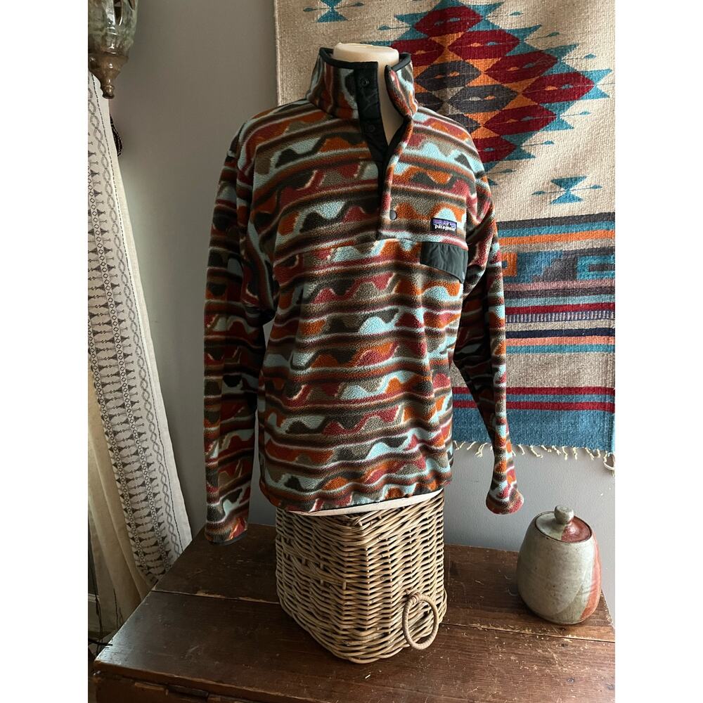 Patagonia Synchilla Delta Cider Red Aztec print 2016 collection Medium